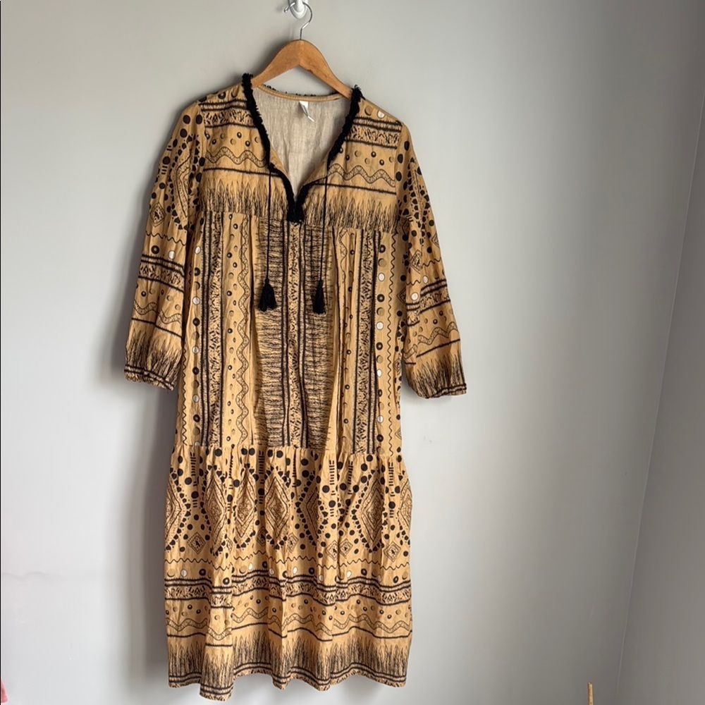 tensione in tiered midi dress